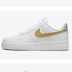 Nike WMNS Air Force 1 Low White Gold Silver style DD8959-106